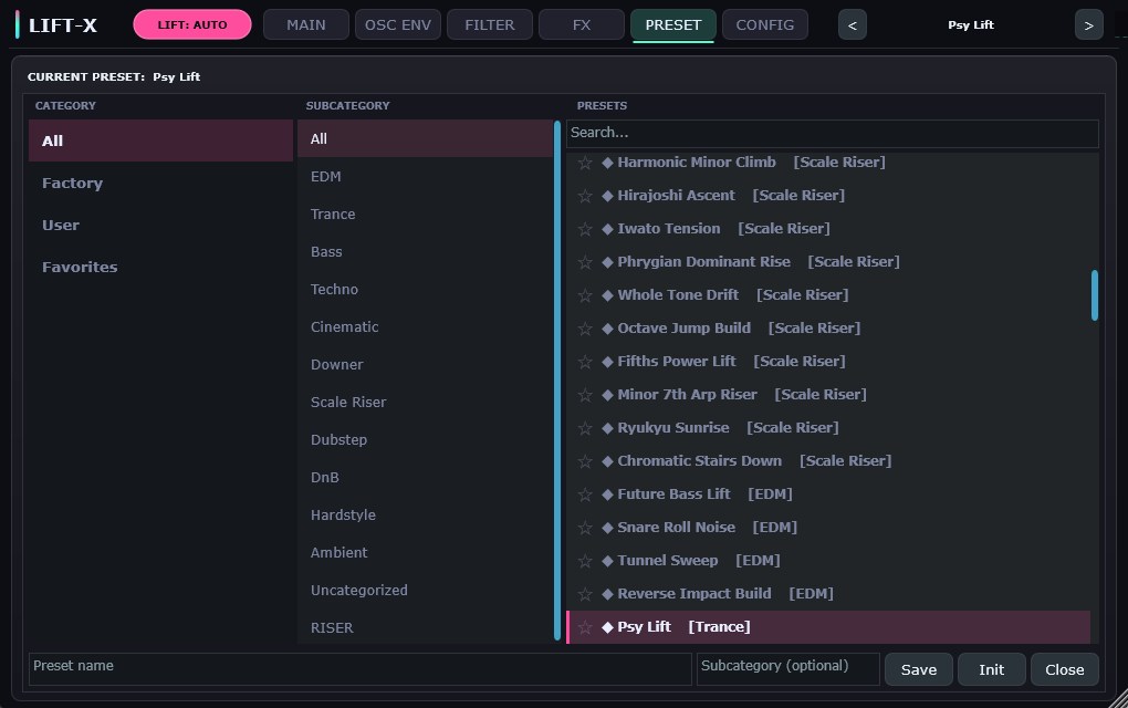 134 Factory Presets & 70 Scale Quantizer
