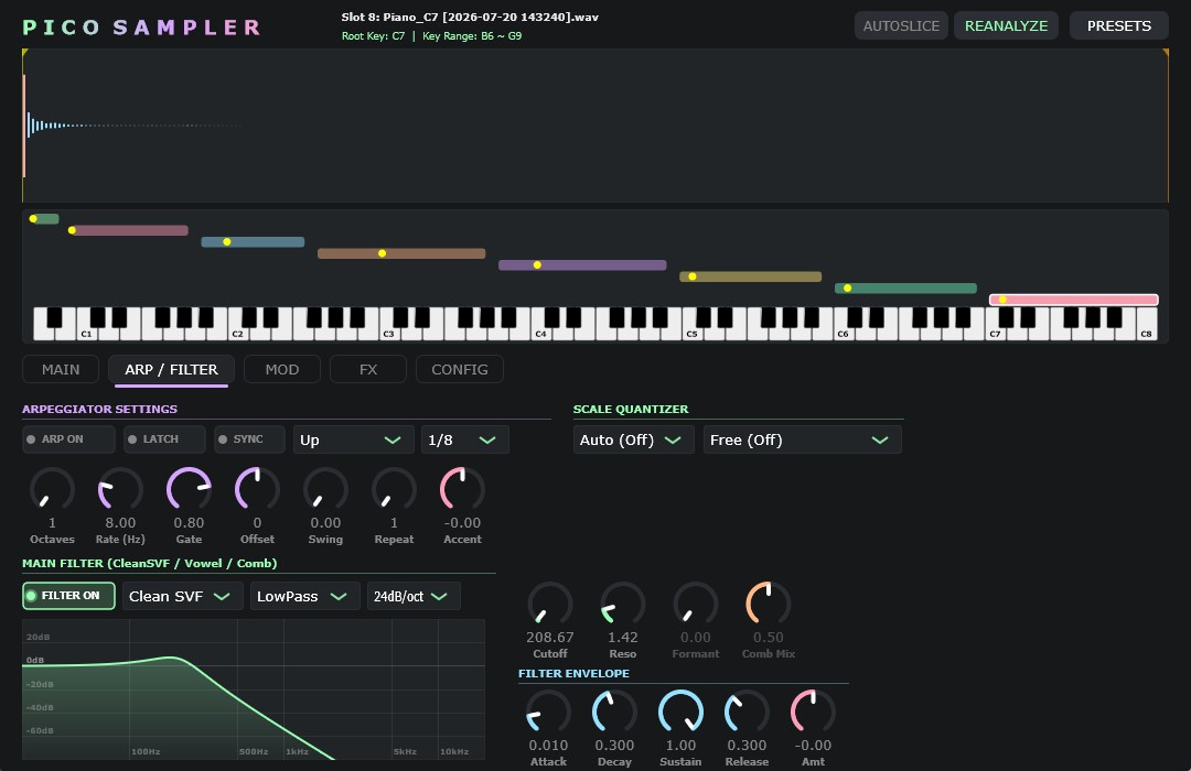 Arp & Filter Section